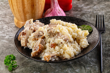 Risotto woth fried duck breast