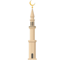 Crescent on top of a mosque minaret