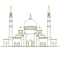 Minimal outline of grand mosque