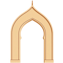 Simple gateway arch with Islamic curves