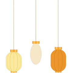 Cluster of 3 hanging lanterns