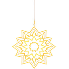Star lantern in outline