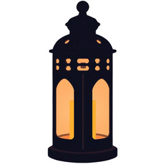 Silhouette of candle-lit lantern