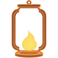 Abstract glowing light within a lantern shape