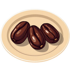 Dates on a plate