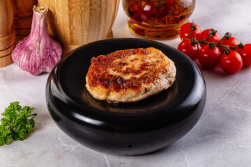 Fried salmon minced fish cutlet