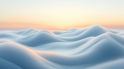 Canister spray substance Serene waves of soft, undulating foam in a tranquil sunrise setting, evoking calmness and peace.