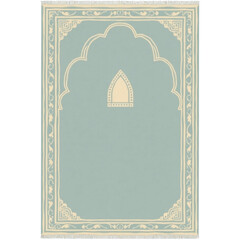 Prayer rug in minimal pattern