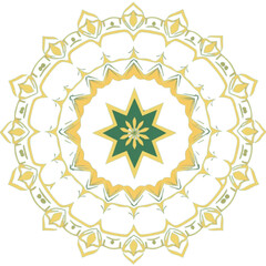 Star inside circular Islamic pattern