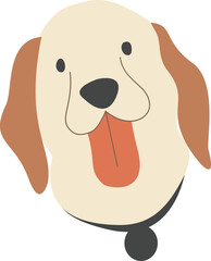 Pet Dog Vector Hand Drawn Ilustration