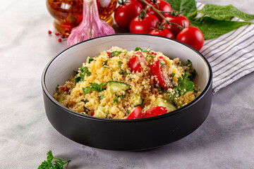 Cous cous with vegetables tabulle