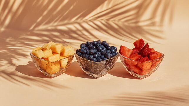 Three Glass Bowls in Perfect Harmony