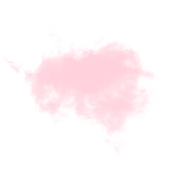 Isolated Pink Cloud with Texture and Lightning Detail

