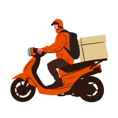 man on scooter Delivery 