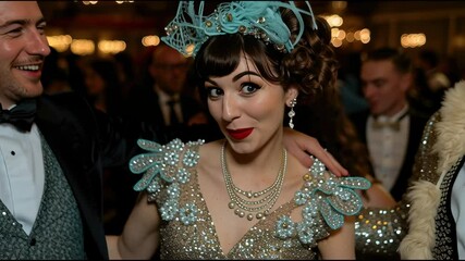 A group of young people are having fun celebrating a celebration.