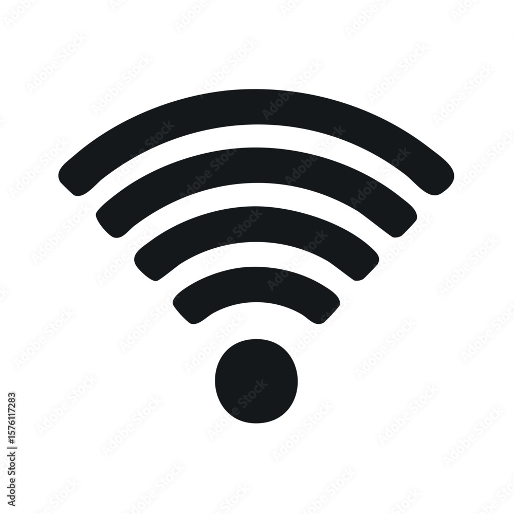 Poster clear and modern wifi connection icon for technology and networking concepts