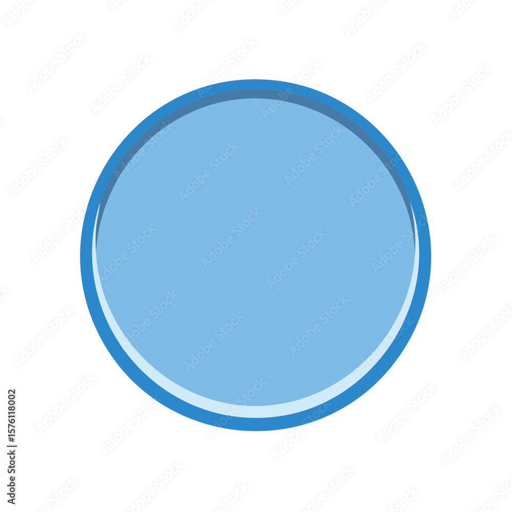 Poster light blue circle shape element minimalist design modern geometric forms illustration
