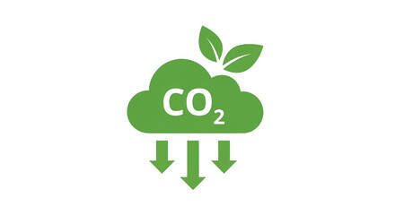 Co2 Capture Green Cloud Icon