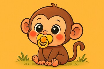 cartoon baby baboon