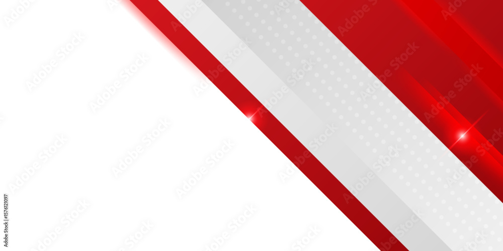 Poster abstract modern 3d red, white background with lines arrow geometric overlap shape elements. abstract