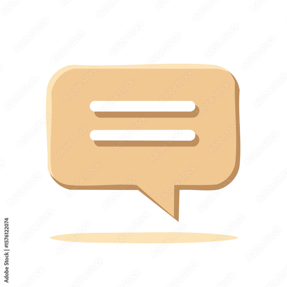 Poster stylized speech bubble text message icon vector, communication, messages, and dialogue concepts