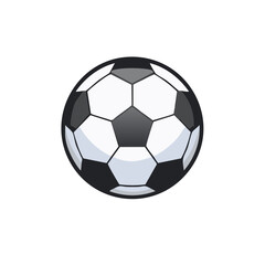 Fototapeta premium Classic Soccer Ball Illustration Featuring Black Pentagons and White Hexagons