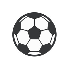 Fototapeta premium Classic Soccer Ball Silhouette Design Black and White for Sports or Graphic Projects