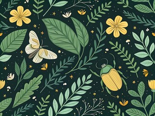 seamless botanical pattern 