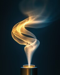 Canister spray substance Elegant smoke spirals rise from a metallic can, creating a captivating visual effect against a dark background.