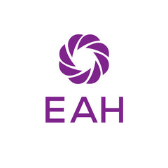 EAH logo design on white  background.