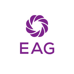 EAG logo design on white  background.