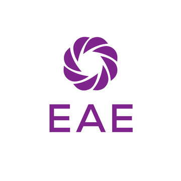EAE logo design on white  background.