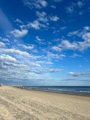 Empty Baltic beaches in May are perfect for walking. The area around Mrzezyno