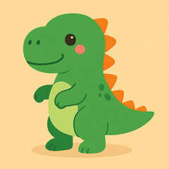 Fototapeta premium dino green cute