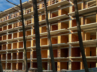 Construction of apartments on the Baltic Sea in Mrzezyno in Poland