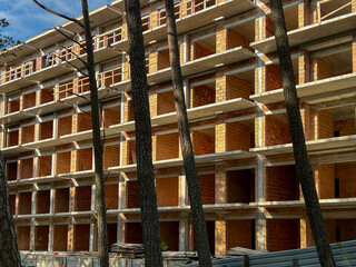 Construction of apartments on the Baltic Sea in Mrzezyno in Poland