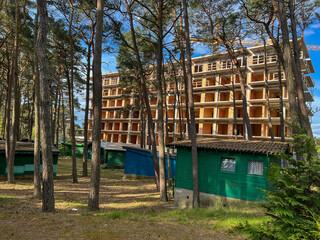 Construction of apartments on the Baltic Sea in Mrzezyno in Poland