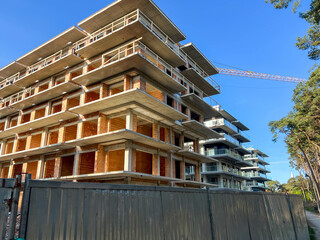Construction of apartments on the Baltic Sea in Mrzezyno in Poland