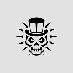 Fototapeta premium skull with wings and sunglasses