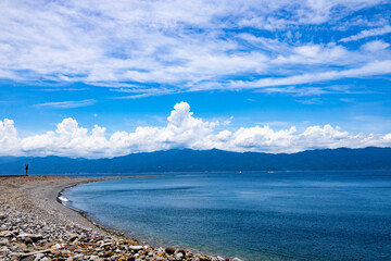the scenery of a hidden bay on Guishan Island
