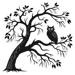 Obraz premium owl sitting on a branch