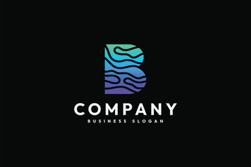 Berames Wavy Letter B Logo
