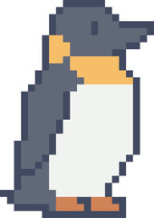 Fototapeta premium pixel illustration of penguin