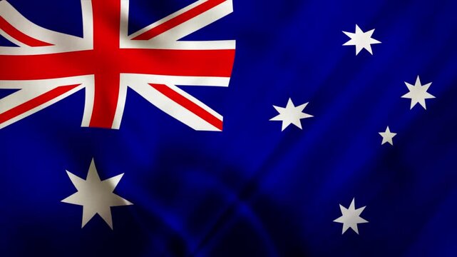 Two distinct national banners, the Australian flag, symbolize their respective nations as they wave vibrantly in the wind, showcasing their blue, white, and red with stars