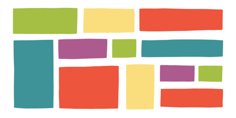 Irregular Rectangle Shape Frame Set. Abstract Square Bubble Box Frame. Vector Doodle Illustration