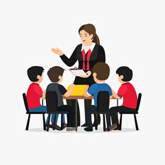 Students engage in learning during a classroom session with a teacher