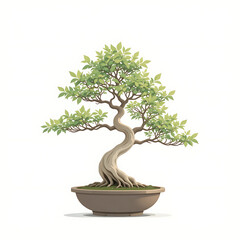  Bonsai Tree Minimal Vector