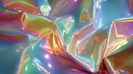Abstract blurry holographic rainbow foil texture,vivid color gradient iridescent background