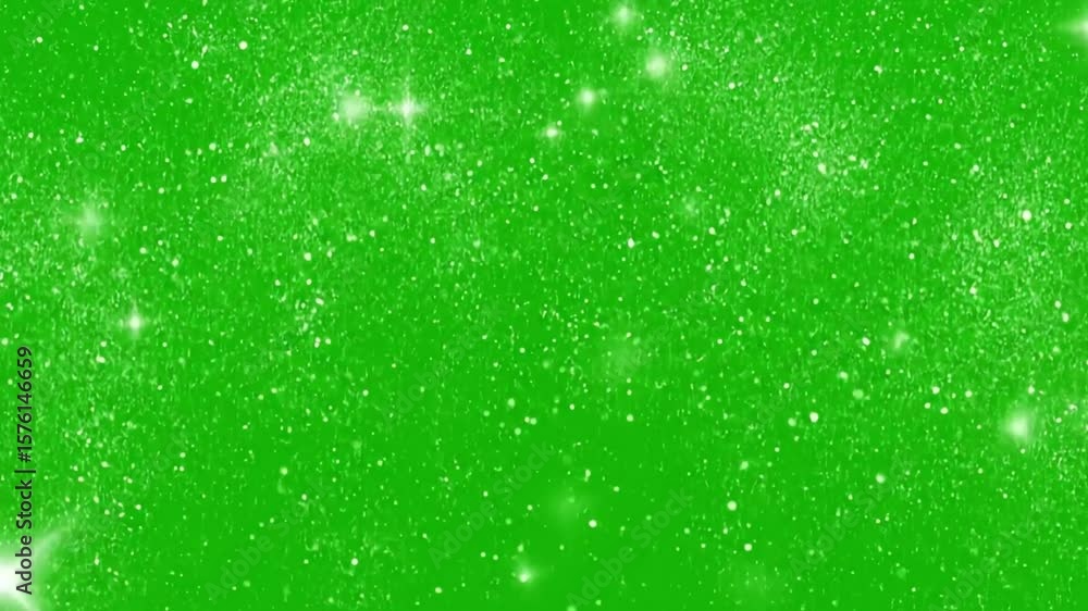 Poster sparkling lights and glitter effect over green screen background for compositing and visuals