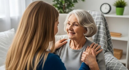 Fototapeta premium Warm Moment of Care and Connection Between Generations